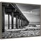 Full moon over Scripps Pier by Ann Collins Danita Delimont 24-in. W x 18-in. H. Canvas Wall Art Print Framed in Grey